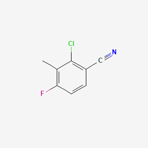 Chemical structure of 2-Chloro-4-fluoro-3-methylbenzonitrile