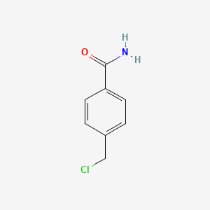 Chemical structure of 4-(Chloromethyl)benzamide