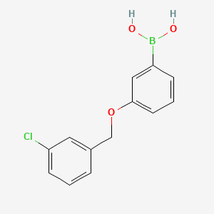 Chemical structure of 3-(3'-Chlorobenzyloxy)phenylboronic acid