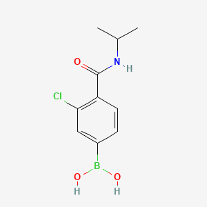 Chemical structure of 3-Chloro-4-(N-isopropylcarbamoyl)phenylboronic acid