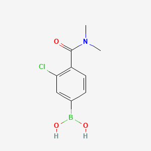 Chemical structure of 3-Chloro-4-(dimethylcarbamoyl)benzeneboronic acid
