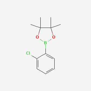 Chemical structure of 2-(2-Chlorophenyl)-4,4,5,5-tetramethyl-1,3,2-dioxaborolane