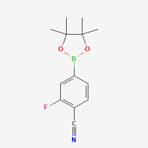 Chemical structure of 4-Cyano-3-fluorophenylboronic acid pinacol ester