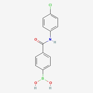 Chemical structure of 4-(4-Chlorophenylcarbamoyl)phenylboronic acid