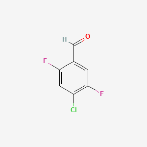 Chemical structure of 4-Chloro-2,5-difluorobenzaldehyde