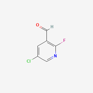 Chemical structure of 5-Chloro-2-fluoronicotinaldehyde