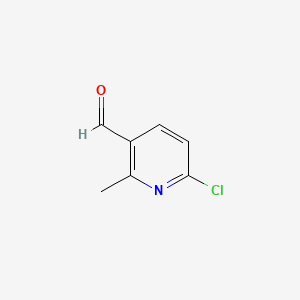 Chemical structure of 6-Chloro-2-methylpyridine-3-carbaldehyde