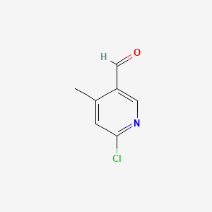 Chemical structure of 2-Chloro-5-formyl-4-picoline