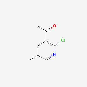 Chemical structure of 1-(2-Chloro-5-methylpyridin-3-yl)ethanone