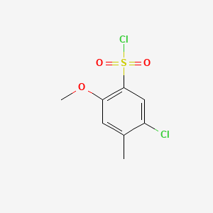 Chemical structure of 5-Chloro-2-methoxy-4-methylbenzenesulfonyl chloride