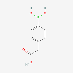 Chemical structure of 4-Carboxy methylphenylboronic acid(contains varying amounts of Anhydride)