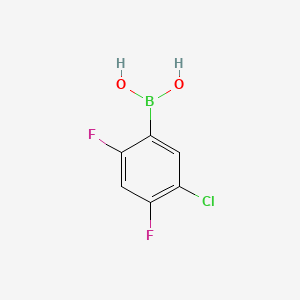 Chemical structure of 5-Chloro-2,4-difluorophenylboronic acid