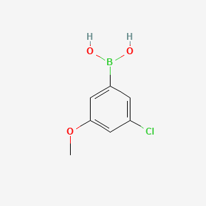 Chemical structure of 3-Chloro-5-methoxyphenylboronic acid