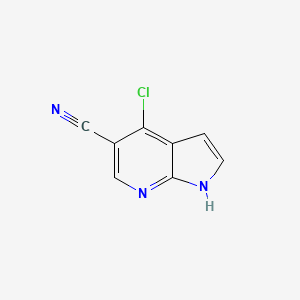 Chemical structure of 4-Chloro-1h-pyrrolo[2,3-b]pyridine-5-carbonitrile