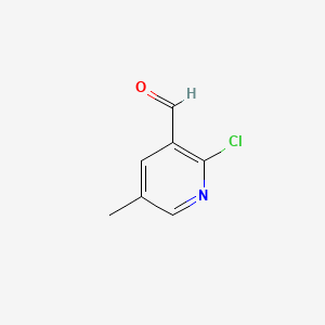 Chemical structure of 2-Chloro-5-methylpyridine-3-carbaldehyde