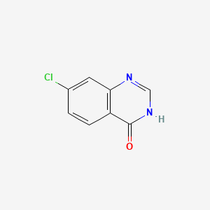 Chemical structure of 7-chloro-4(3H)-quinazolinone