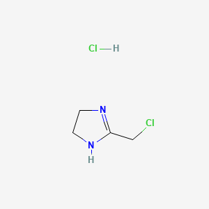 Chemical structure of 2-(Chloromethyl)-4,5-dihydro-1H-imidazole hydrochloride