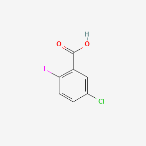 Chemical structure of 5-Chloro-2-iodobenzoic acid