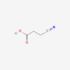 Chemical structure of 3-Cyanopropanoic acid
