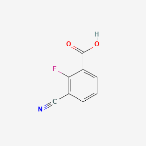 Chemical structure of 3-Cyano-2-fluorobenzoic acid