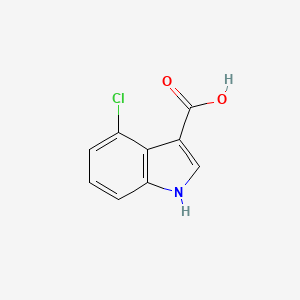 Chemical structure of 4-Chloro-1H-indole-3-carboxylic acid