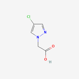 Chemical structure of 2-(4-Chloro-1H-pyrazol-1-yl)acetic acid