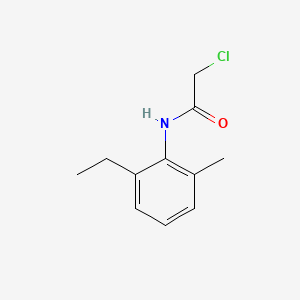Chemical structure of 2-Chloro-N-(2-ethyl-6-methylphenyl)acetamide