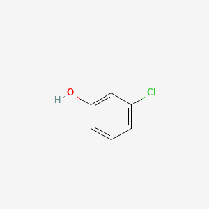 Chemical structure of 3-Chloro-2-methylphenol