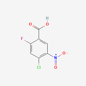 Chemical structure of 4-Chloro-2-fluoro-5-nitrobenzoic acid
