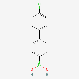 Chemical structure of 4'-Chloro-4-biphenylboronic Acid (contains varying amounts of Anhydride)