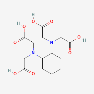 Chemical structure of 1,2-Cyclohexylenedinitrilotetraacetic acid