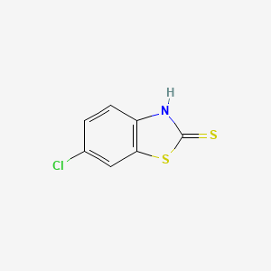Chemical structure of 6- chloro-2-mercaptobenzothiazole