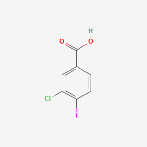 Chemical structure of 3-Chloro-4-iodobenzoic acid