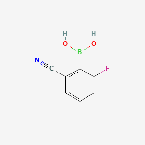 Chemical structure of (2-Cyano-6-fluorophenyl)boronic acid