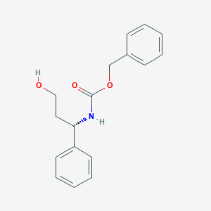 Chemical structure of Cbz-S-3-amino-3-phenylpropan-1-ol