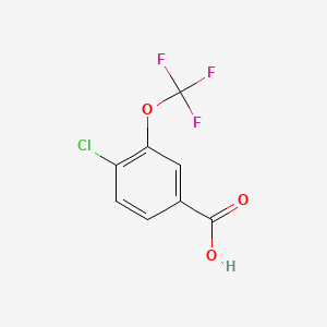 Chemical structure of 4-Chloro-3-(trifluoromethoxy)benzoic acid