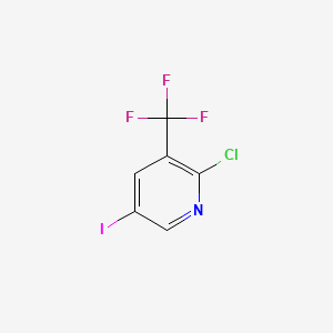 Chemical structure of 2-Chloro-5-iodo-3-(trifluoromethyl)pyridine