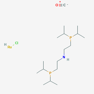 Chemical structure of Carbonylchlorohydrido[bis(2-di-i-propylphosphinoethyl)amine]ruthenium(II)