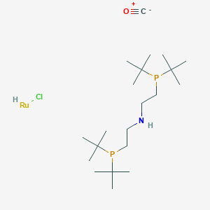 Chemical structure of Carbonylchlorohydrido[bis(2-di-t-butylphosphinoethyl)amine]ruthenium(II)