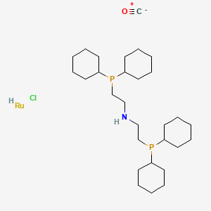 Chemical structure of Carbonylchlorohydrido[bis(2-di-cyclohexylphosphinoethyl)amine]ruthenium(II)