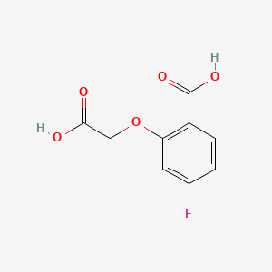 Chemical structure of 2-(Carboxymethoxy)-4-fluorobenzoic Acid