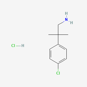 Chemical structure of 2-(4-Chlorophenyl)-2-methylpropylamine Hydrochloride