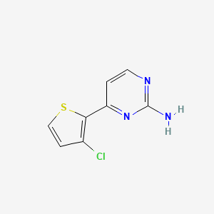 Chemical structure of 4-(3-Chloro-2-thienyl)-2-pyrimidinamine