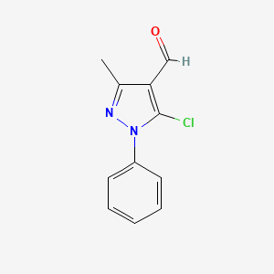 Chemical structure of 5-Chloro-3-methyl-1-phenyl-1H-pyrazole-4-carbaldehyde