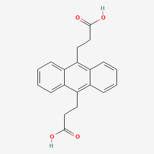 Chemical structure of 9,10-Anthracenedipropionic acid