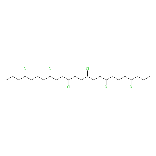 Chemical structure of Chlorinated paraffin