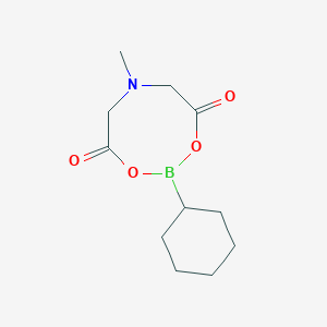 Chemical structure of Cyclohexylboronic acid MIDA ester