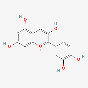 Chemical structure of cyanidin cation