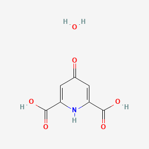 Chemical structure of Chelidamic acid monohydrate