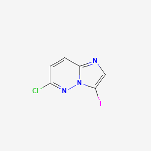 Chemical structure of 6-Chloro-3-iodo-imidazo[1,2-b]pyridazine